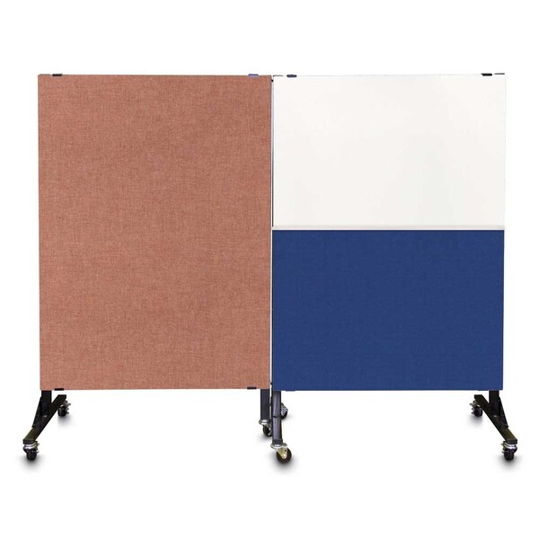 Enclosed Corkboard, 3 Door, 96"x48", 4" Fra, UV3427-BLACK-CORK